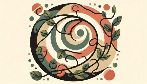 Download Circular Vine Wrap in Nature Print – Cub - Nature print Collection