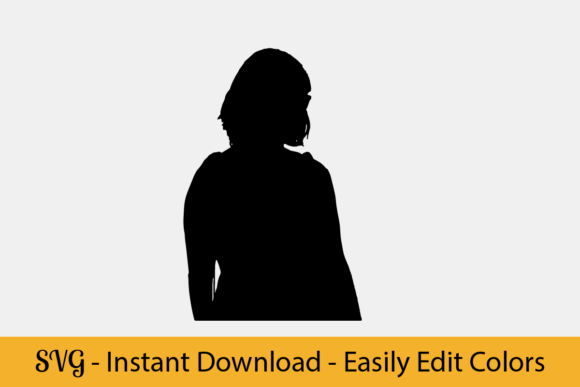 Download Woman SVG, Girl Graphic Black Silhouette - Premium Bundle