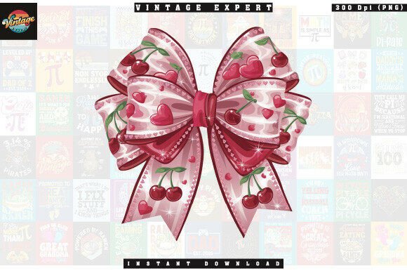 Download Sweet Cherries and Hearts Bow Clipart - Sweet cherries Collection