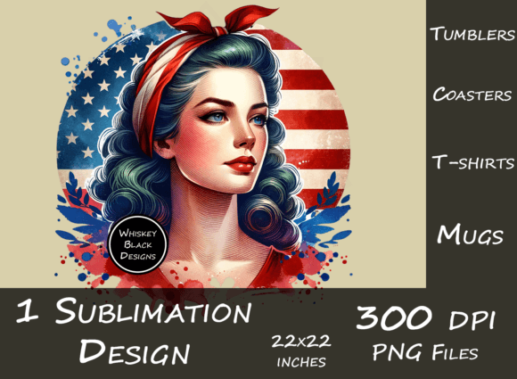 Download Retro Americana Girl Graphic - Girl graphic Collection