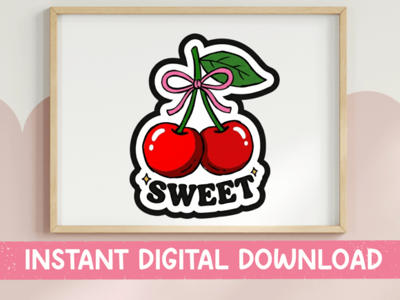 Download Sweet Cherries Coquette Bow SVG - Sweet cherries Collection