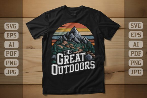 Download The Great Outdoors Retro Nature Print - Nature print Collection