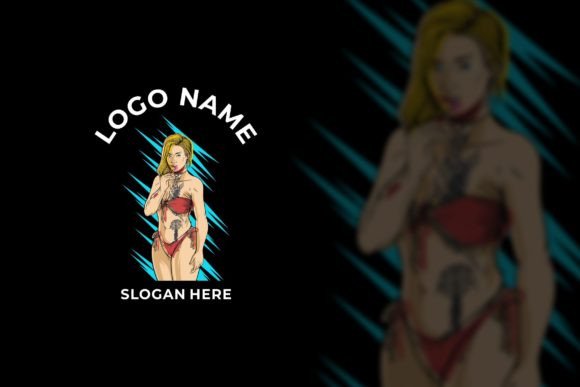 Download Bikini Girl Graphic Logo Design - Premium Resources